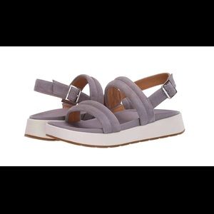 UGG Gray Lynden Suede Platform Sandals size 6
